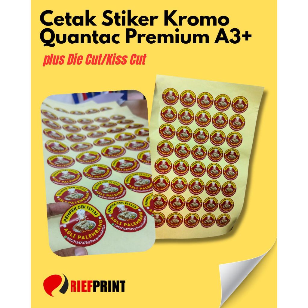 Cetak Stiker Kromo A3+/Die Cut/Kiss Cut
