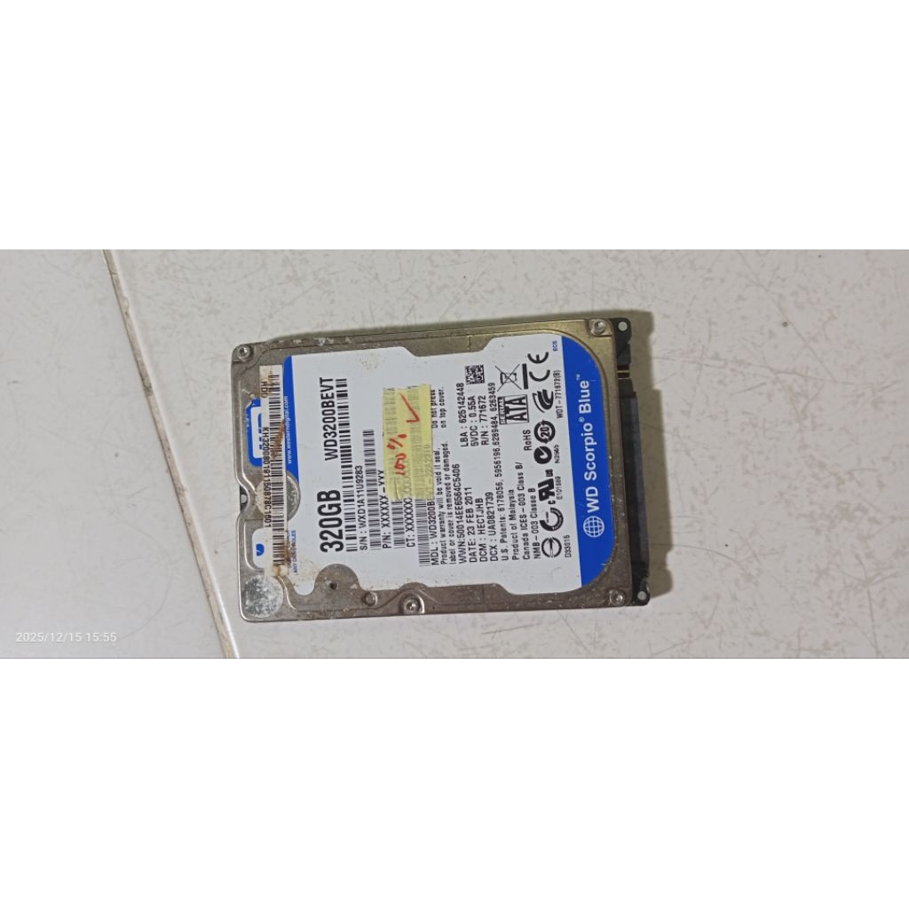HDD 320gb WD 2.5 laptop