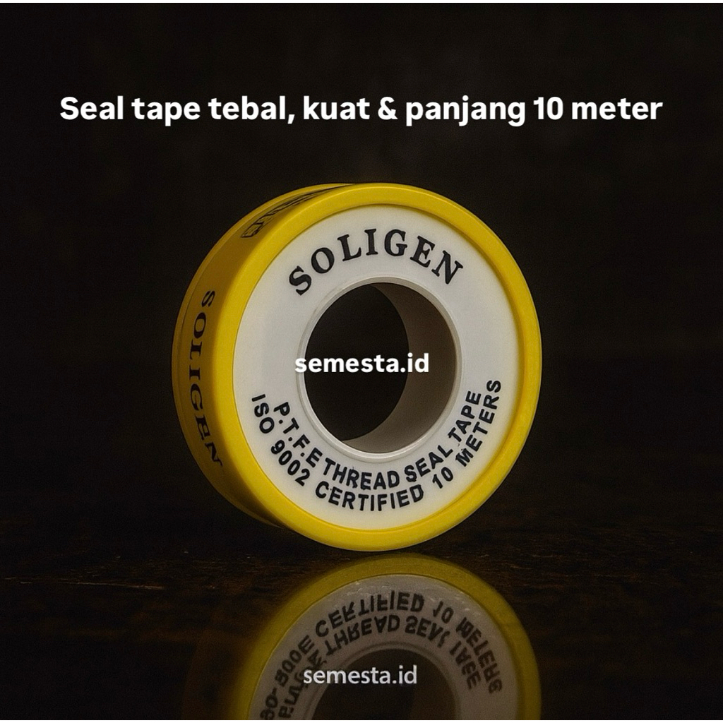 Seal Tape Kecil 10 Meter – Lakban Putih Teflon Anti Bocor, Perekat Pipa Air, Sambungan Galon & Fitti