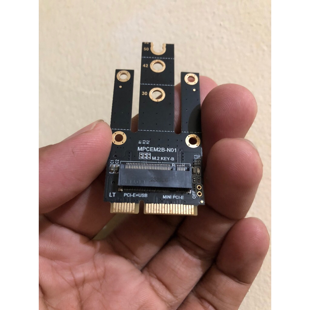 adapter ngff to mini pcie support mode usb dan pcie mode bs 4g 5g modul