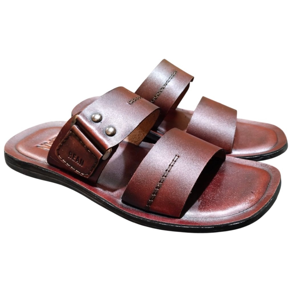 REAN // Sandal Slop Pria Asli Kulit 100%