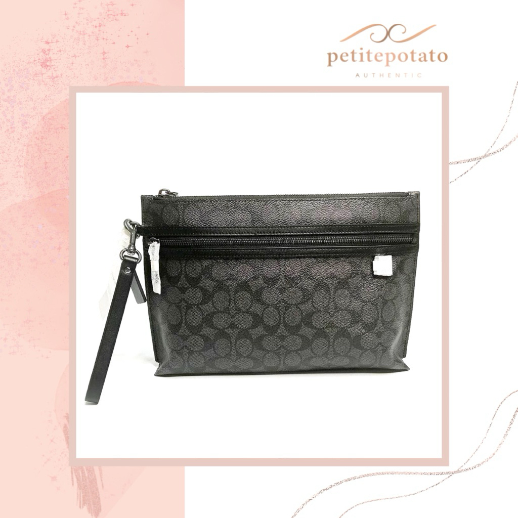 TAS BRANDED PRIA SIGNATURE CARRYALL POUCH / CLUTCH