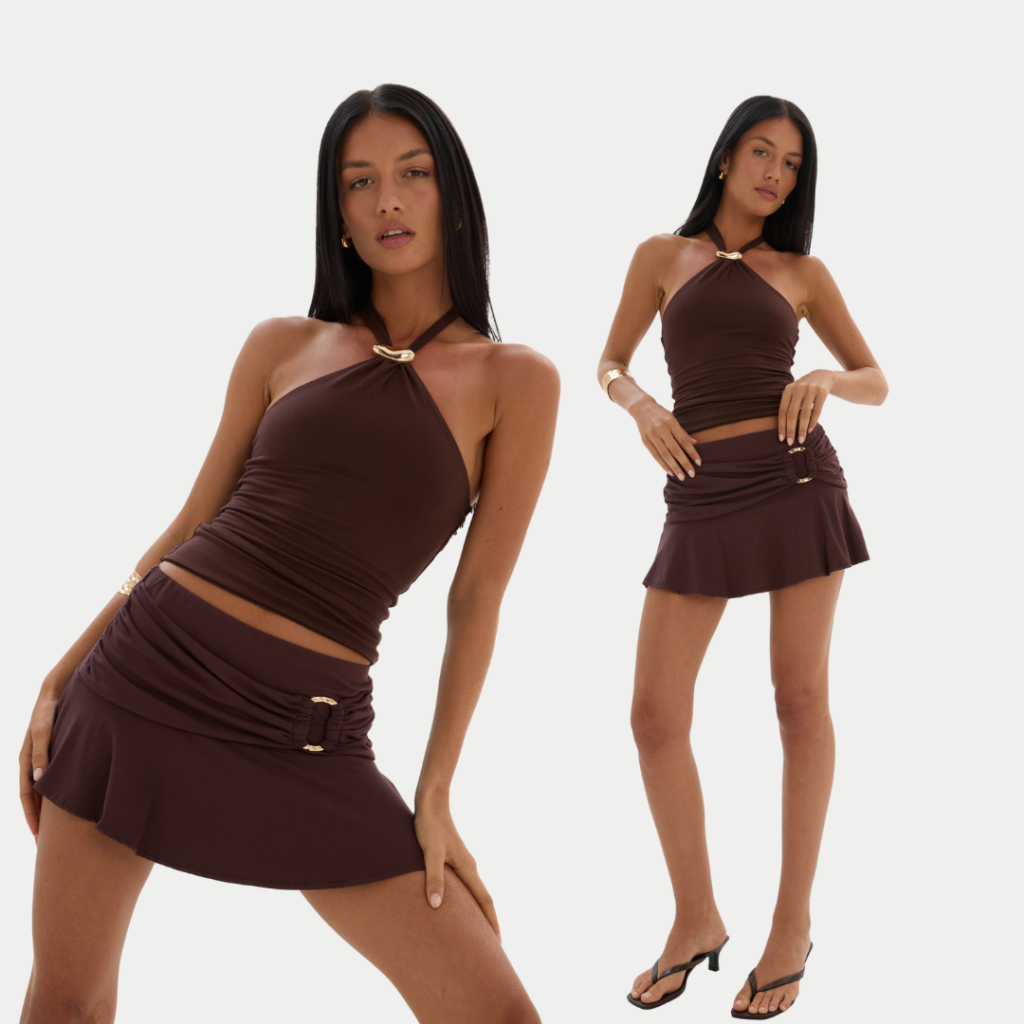 Bamboo Blonde - Felice Jersey Mini Skirt  | Rok Mini Kekinian Wanita | Rok Mini Casual Wanita | Rok 