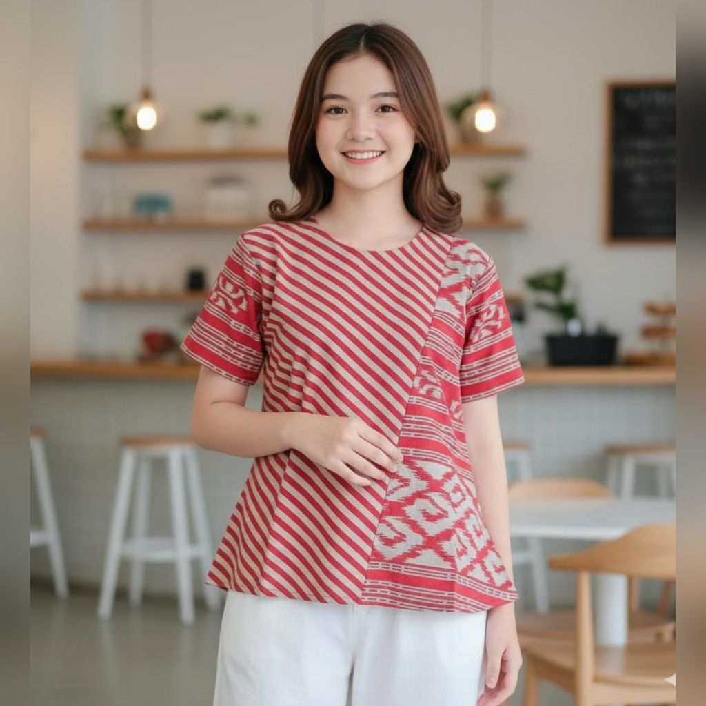 Batik Atasan terbaru Blouse Batik lengan pendek Remaja || Blouse pendek terlaris