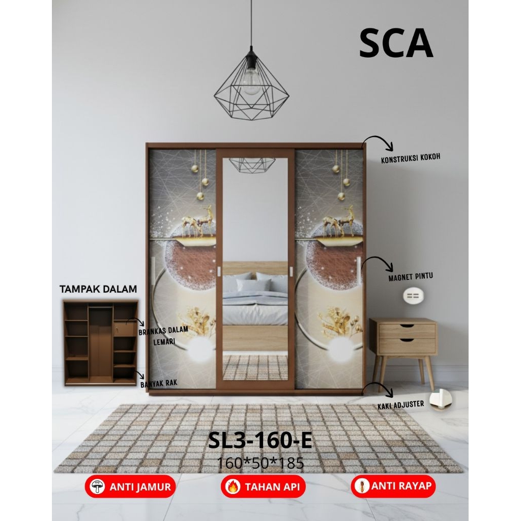 lemari besi 3 pintu