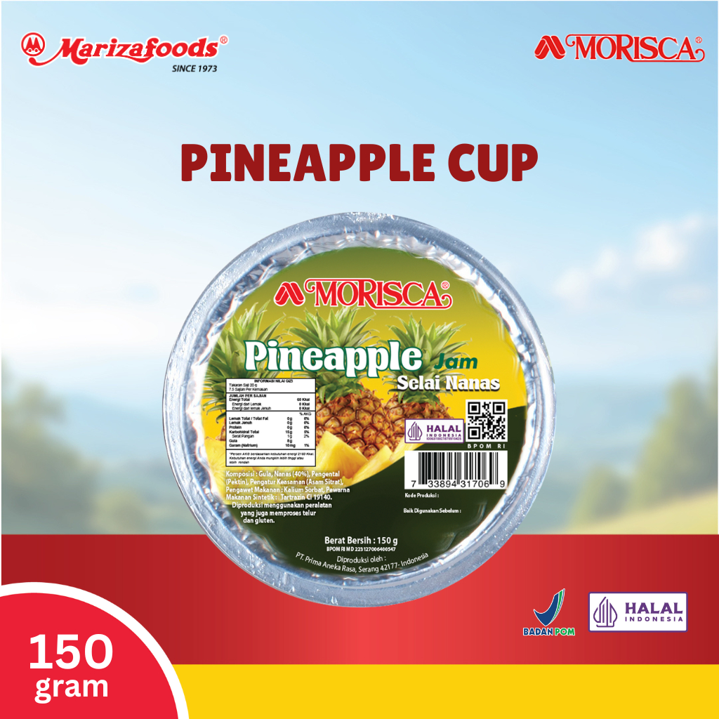 Morisca Pineapple Cup 150g - Selai Nanas