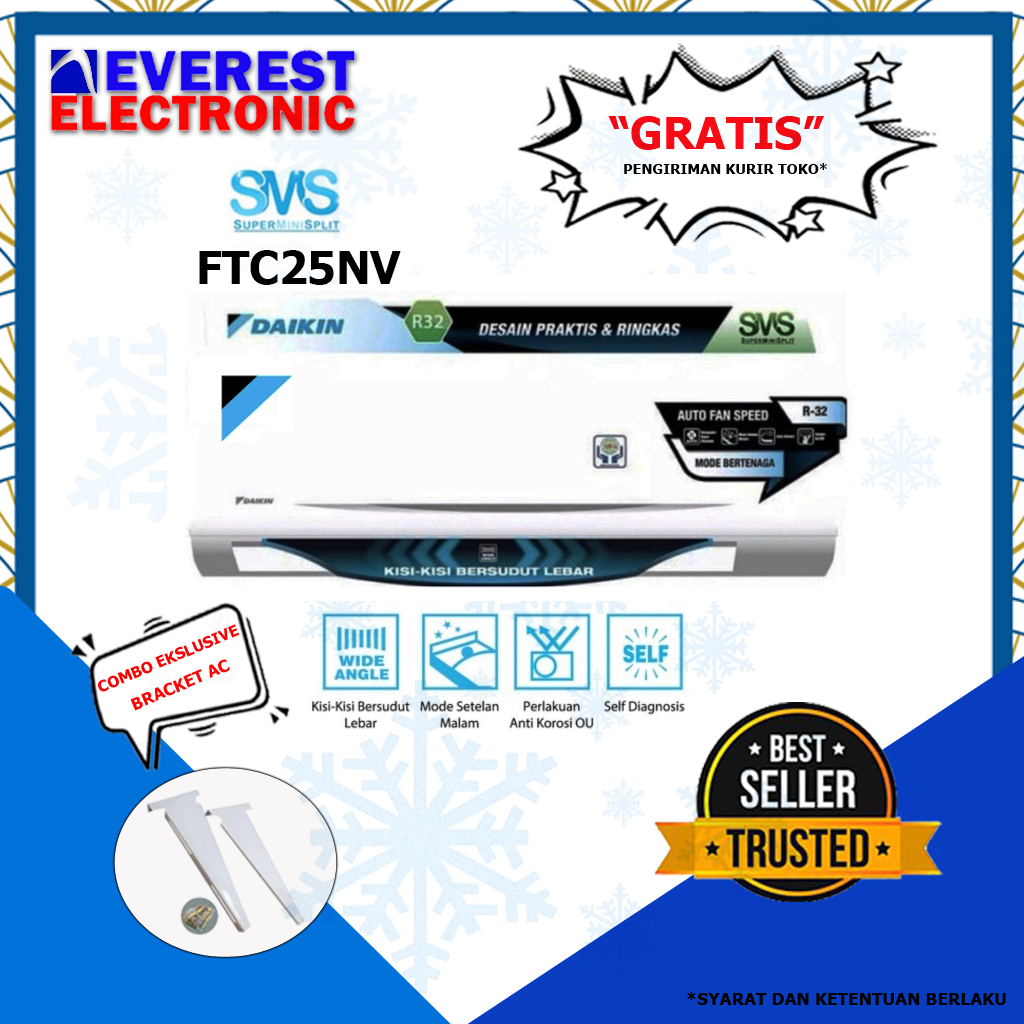 AC DAIKIN STANDART THAILAND FTC25NV FTC 25 NV 1PK