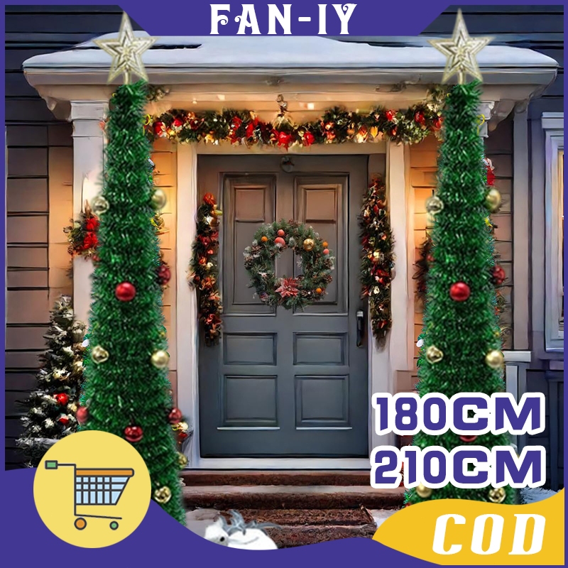 Dekorasi Natal Pohon Natal Lipat Ukuran 210cm/180cm Pohon Natal Madder