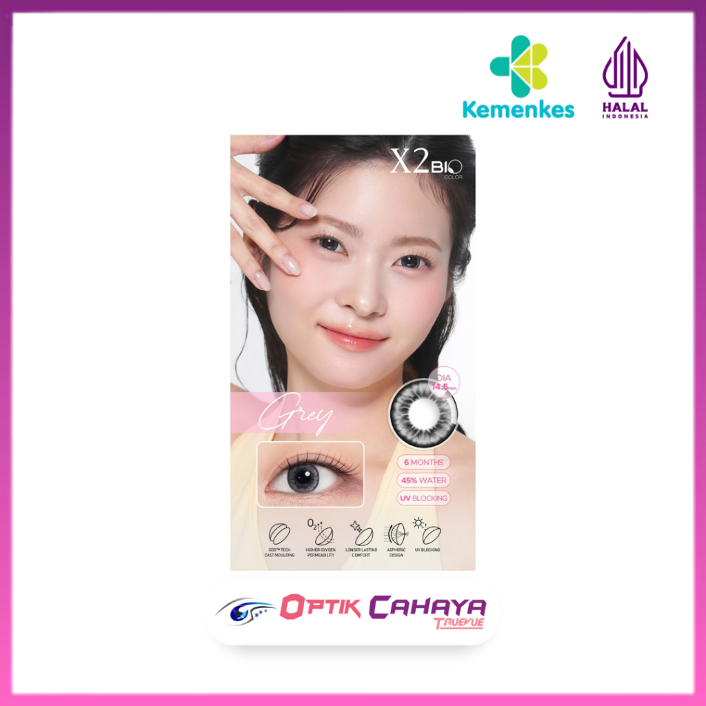 Optik Cahaya Truevue - Softlens X2 BIO COLOR 14,5 MM Normal Minus / Softlens warna / Soflen X2 Premi