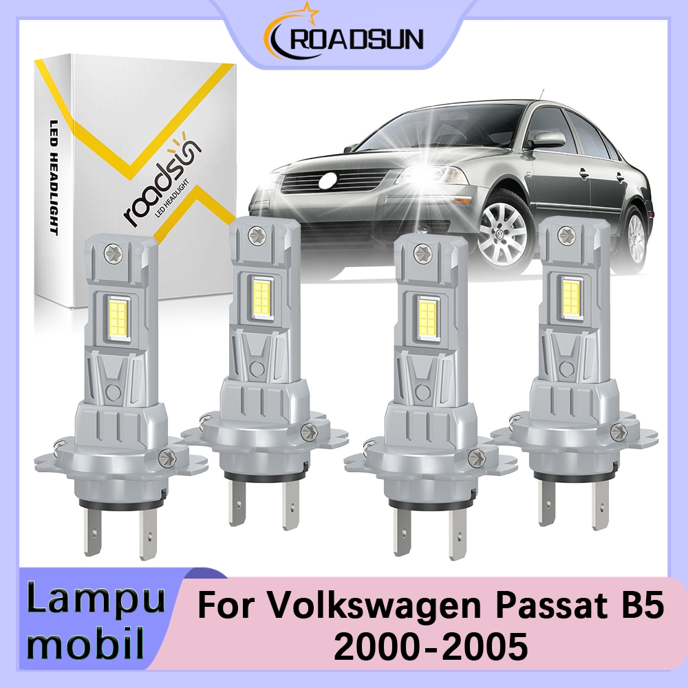 [For Volkswagen Passat B5] 2000 2001 2002 2003 2004 2005 Sepasang LED Lampu Depan Mobil Super Bright