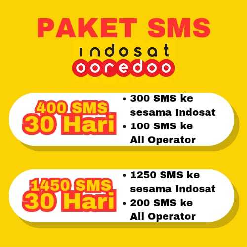 TERMURAH PAKET SMS INDOSAT 30HARI