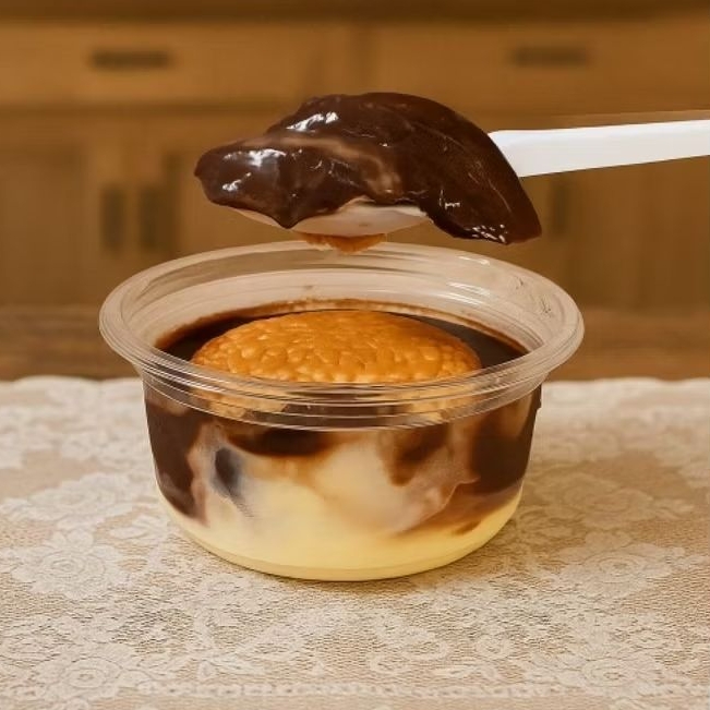 [Kirim Instan] Pudding Biskuit Marie Regal Cokelat Lumer Puding Vla Cup