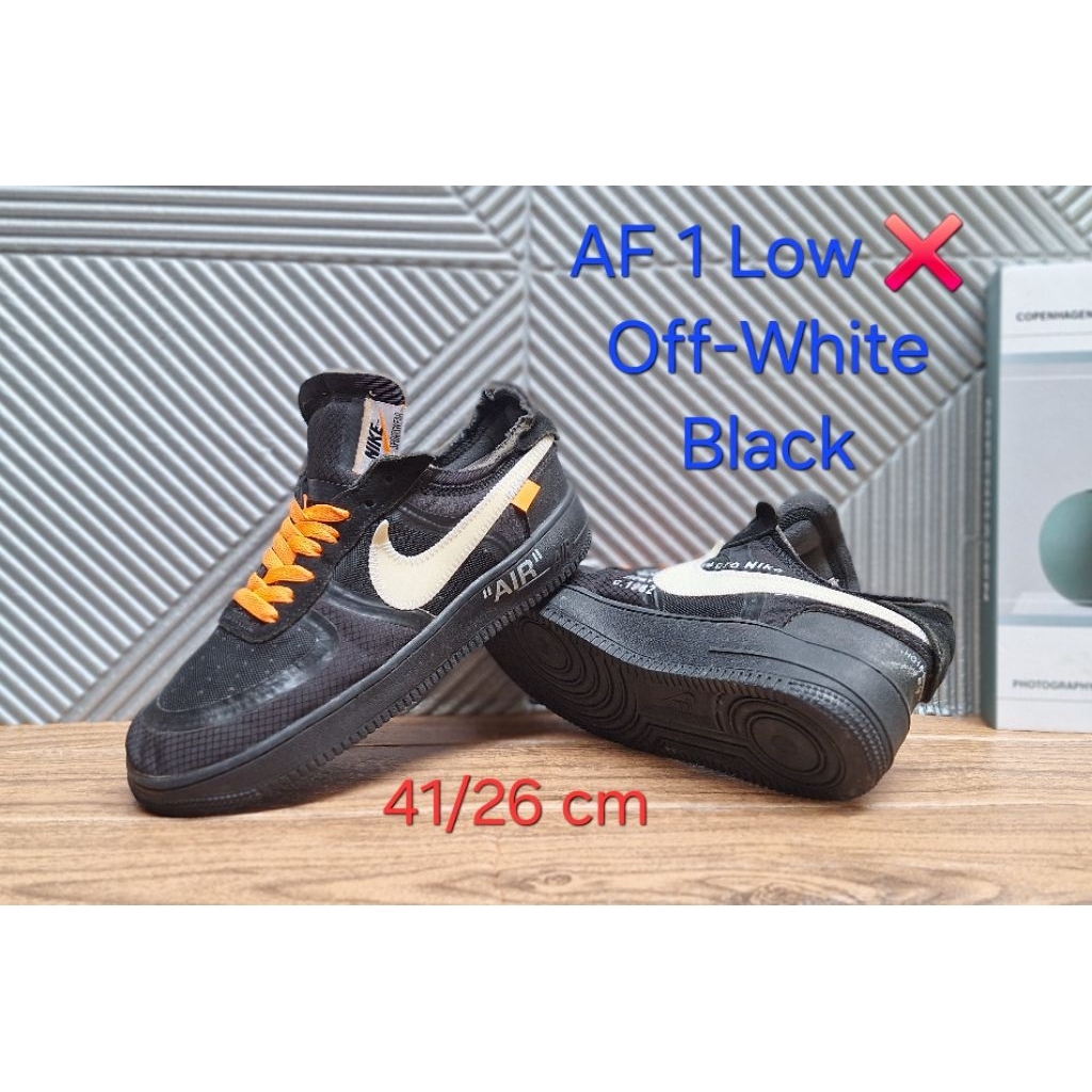 N1ke Air Force 1 X Off White 'Black', size 41 insole 26 cm