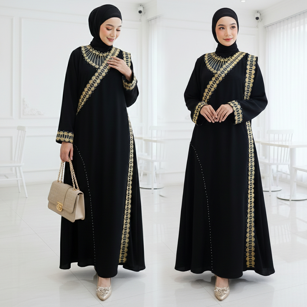 Gamis Mewah Abaya Turkey Mewah Gamis Mewah Elegan Gamis Kondangan Modern Baju Gamis Pesta Mewah Eleg