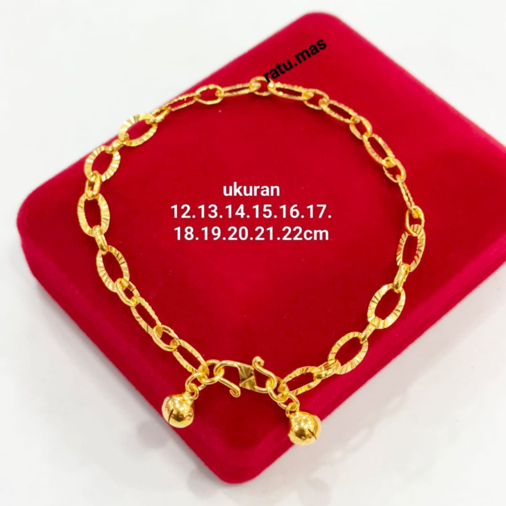 Gelang Rante Nori Ukir Perak Asli 925