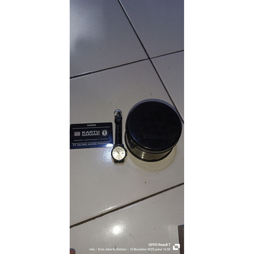 jam tangan original Casio wanita kulit