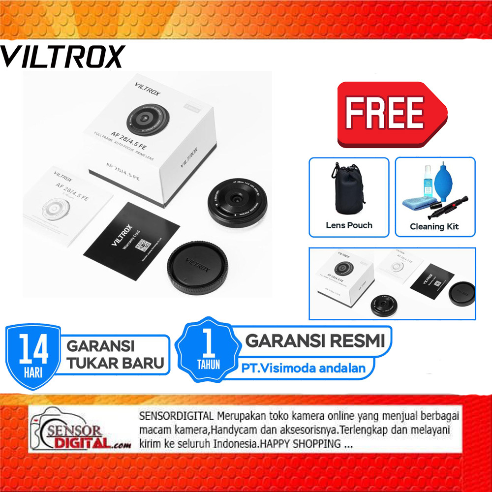 VILTROX 28mm f4.5 Pancake Lens for Fujifilm X Mount Lensa Kamera Garansi Resmi