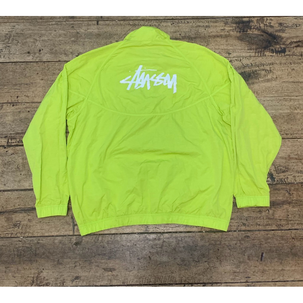 nike x stussy windrunner jacket neon