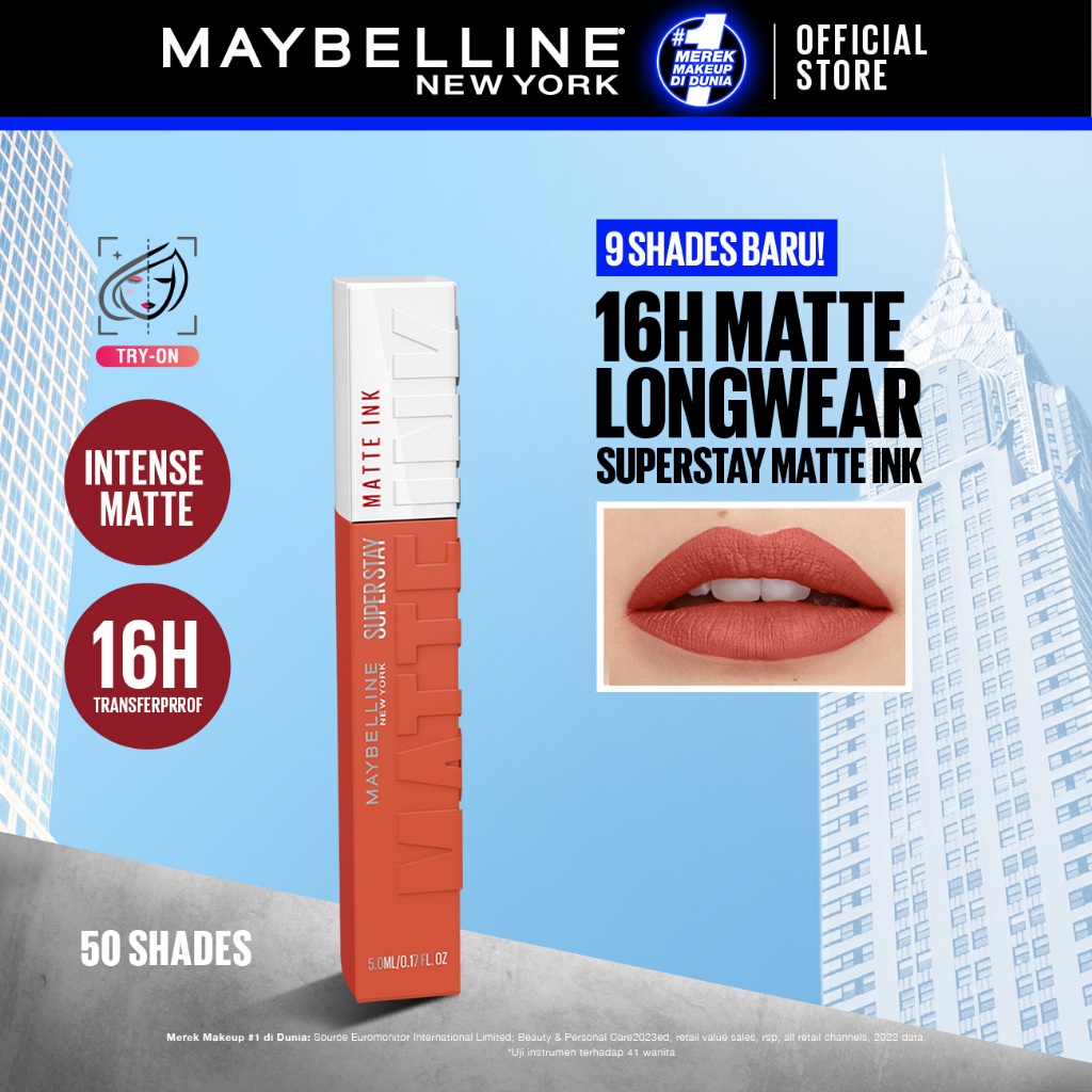 Maybelline Superstay Matte Ink Liquid Long Lasting Waterproof Matte Lipstick Lipcream Make Up Transf