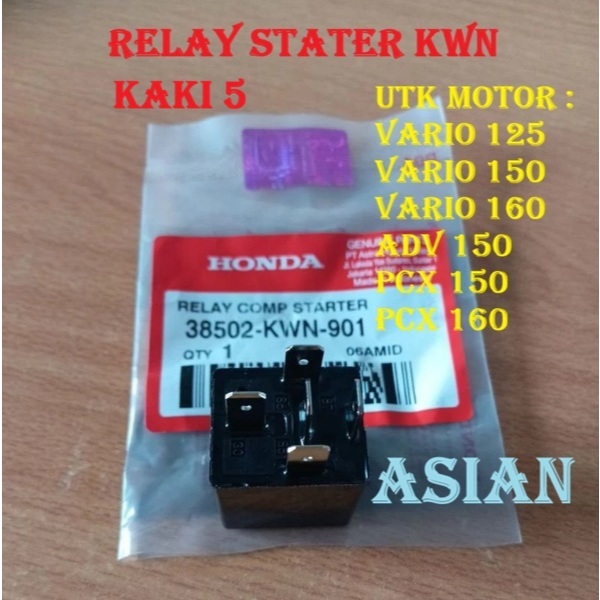 Riley Relay Stater Relay Power Comp Swit Starter kaki 5 Honda Vario 125 150 Old/new 160