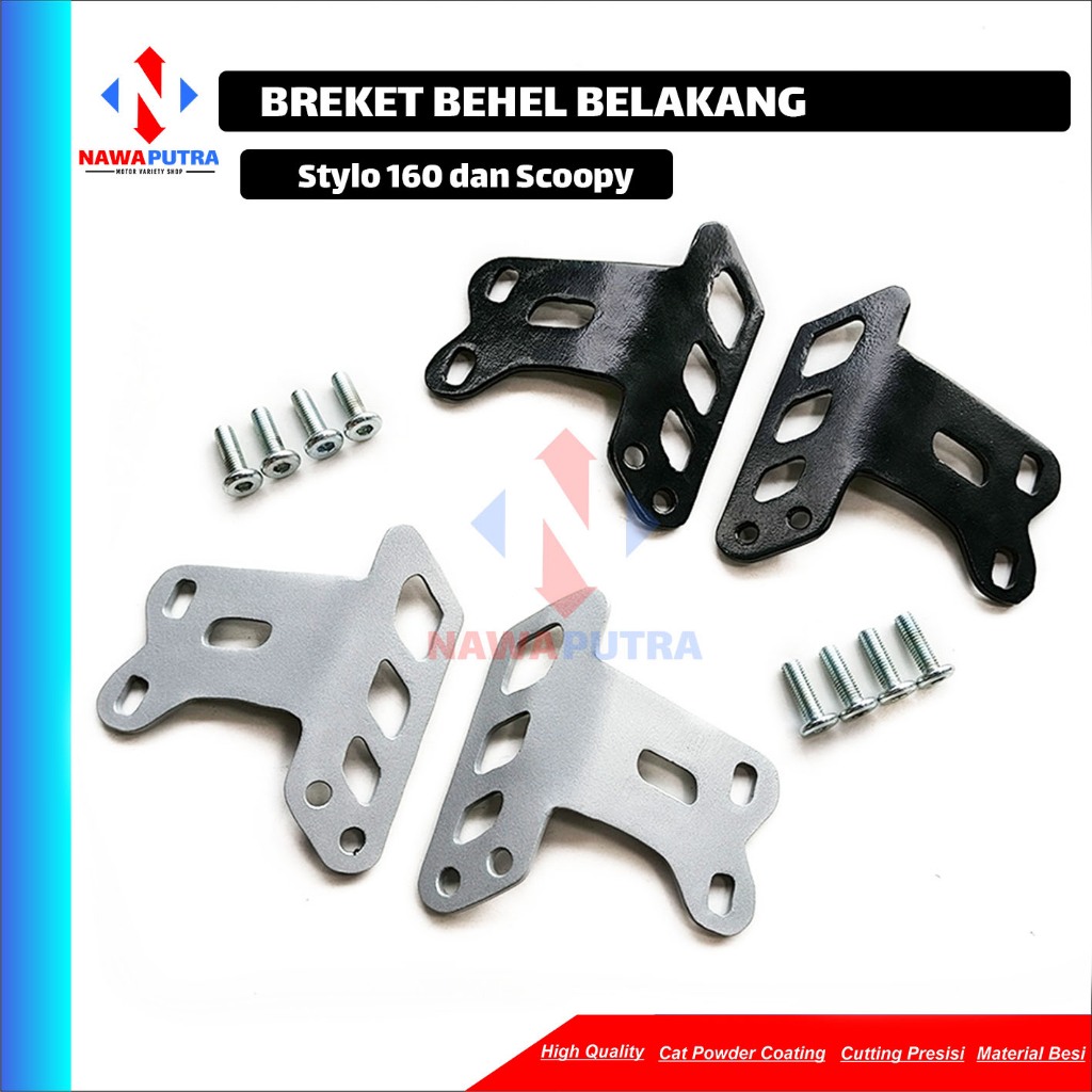 Breket Behel Stylo 160 Bracket Behel Belakang Stylo Scoopy 2023-2025 Bracket Behel Belakang Scoopy