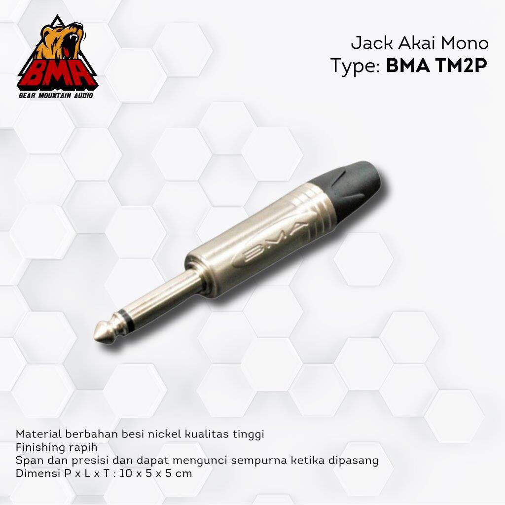 Jack Akai Mono BMA TM2P / Jek Jeck Jec Akai Mic BMA TM2P Mono Nickel