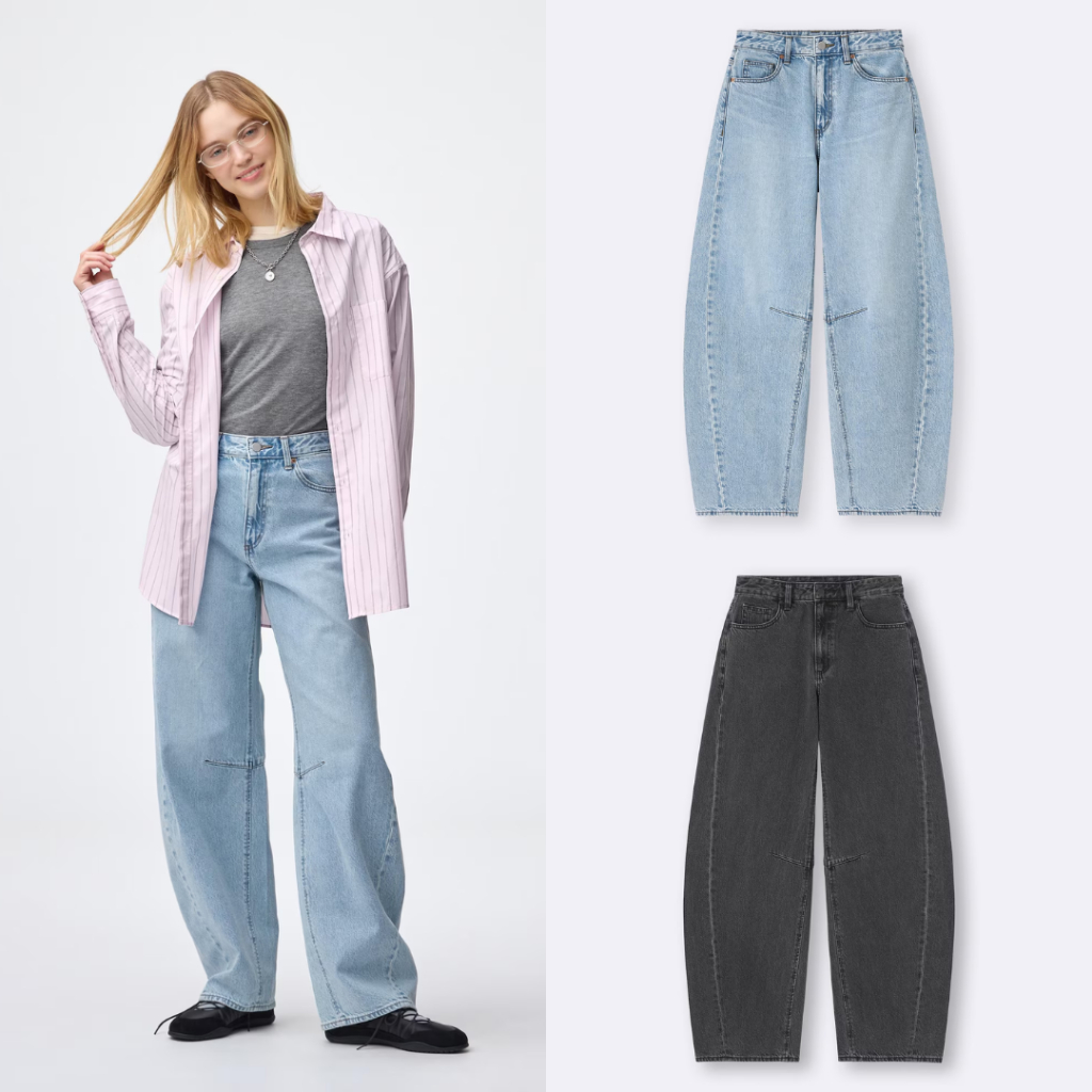 GU JAPAN BARREL LEG JEANS