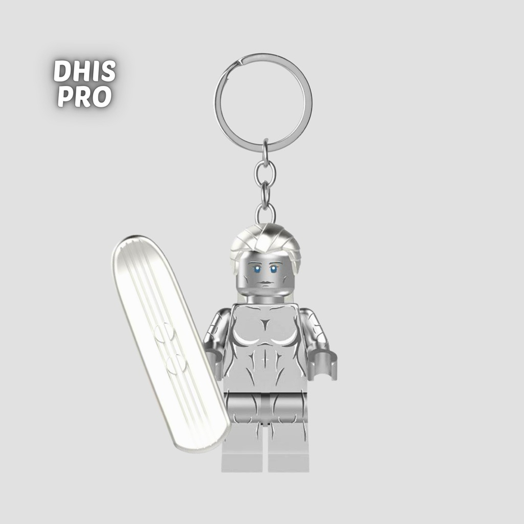 Dhis Project Gantungan Kunci LEGO Minifigure Silver Surfer Galactus Fantastic Four The First Step Ma