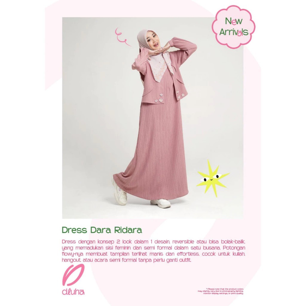 Rabbani Dress Dara Ridara/ Gamis Rabbani/ Dluha is Rabbani