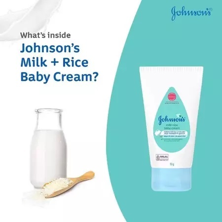 Johnsons Milk+Rice Baby Cream 50g