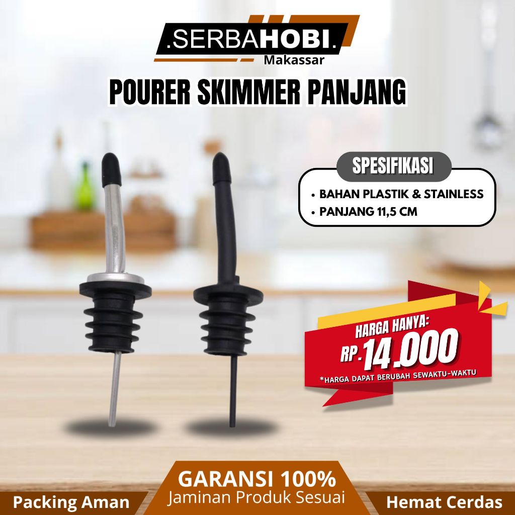 Pourer Skimmer Panjang / Tutup Botol Sirup