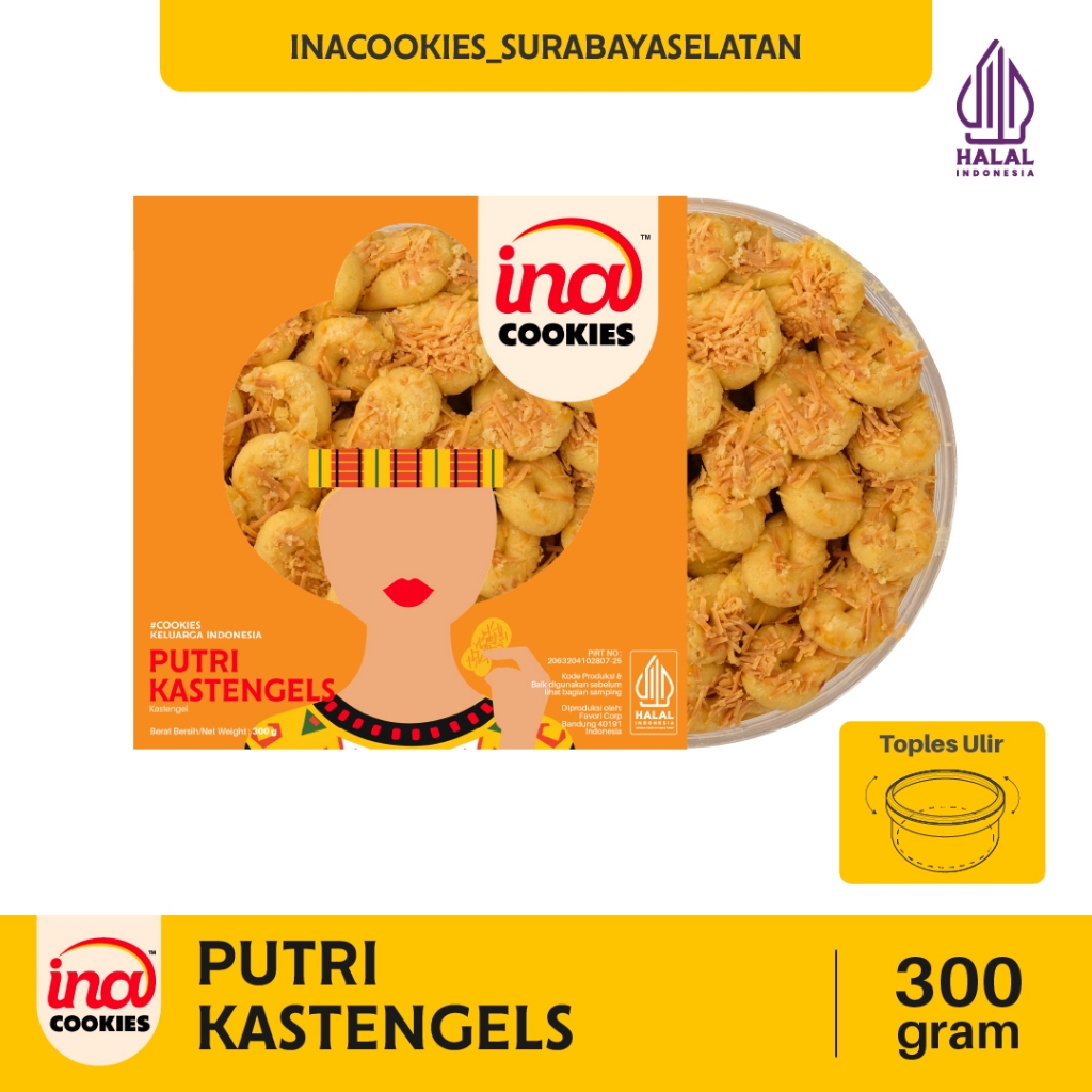 Ina Cookies Putri Kaastengels - Kue Kering Keju Edam Premium & Butter