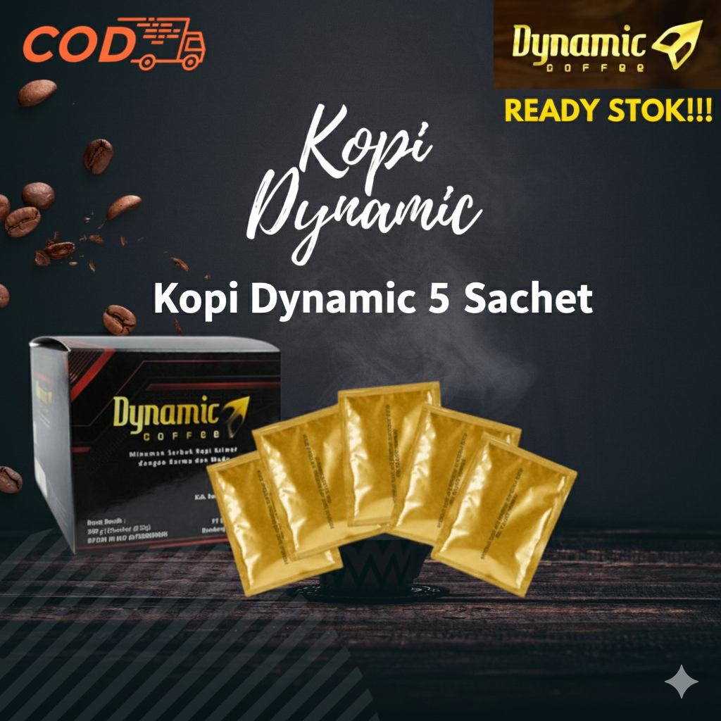 ECER 5 SACHET KOPI DYNAMIC ORIGINAL KEMASAN GOLD