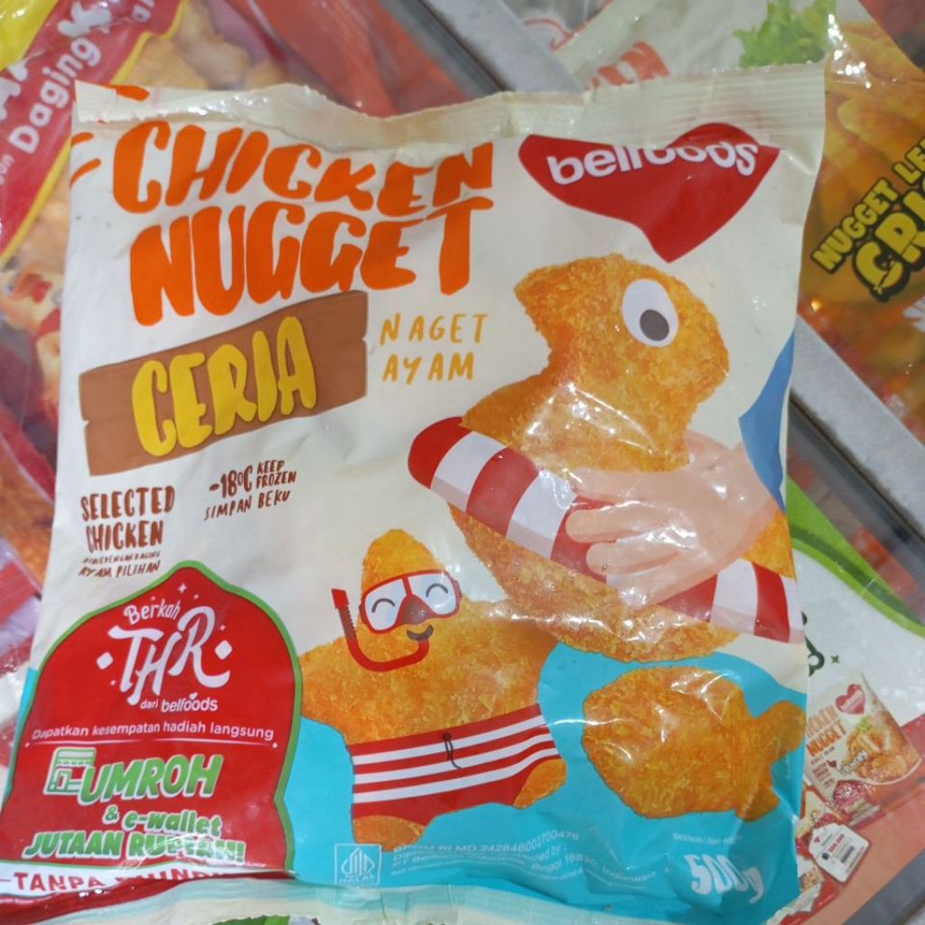 [PROMO CUCI GUDANG] BELFOODS "Kids Series" Favorit Love Nugget Ceria 500gr 500 gram Naget Ayam