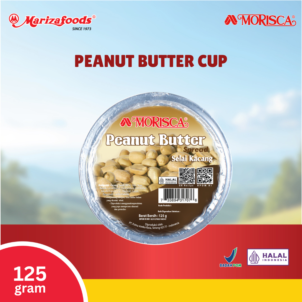 Morisca Peanut Butter Cup 125g - Selai Kacang