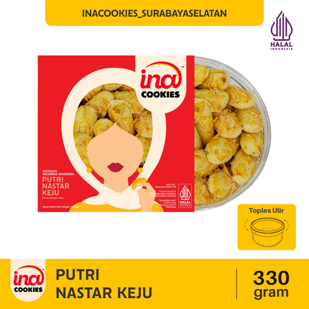 Ina Cookies Nastar Keju - Kue Kering Lebaran & Hampers Premium