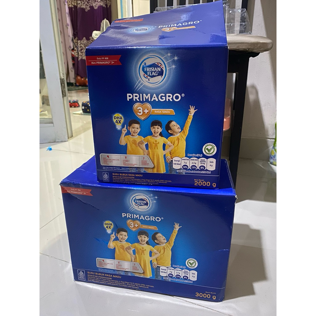 Susu Formula Primagro Frisian Flag 3+ Madu