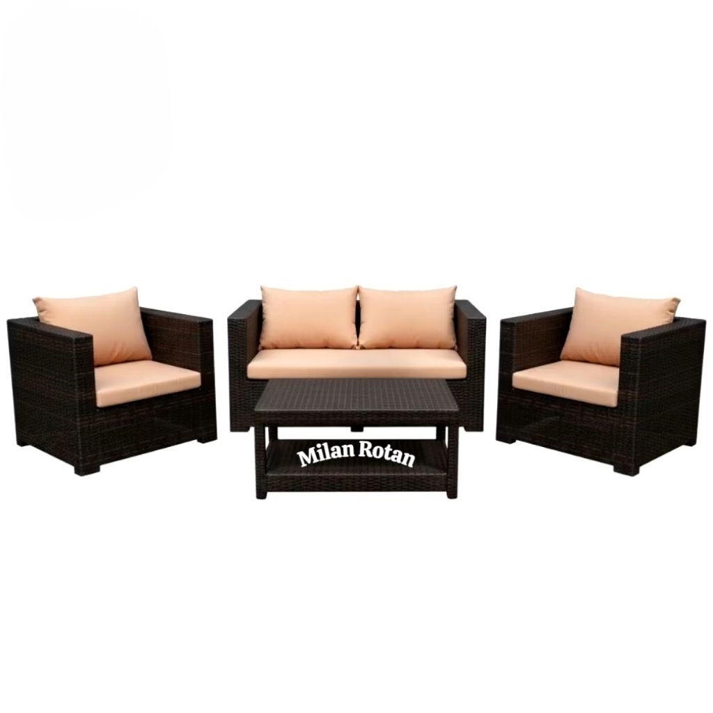 Kursi Sofa Ruang Tamu | Kursi Tamu Rotan Sintetis Minimalis 2.1.1