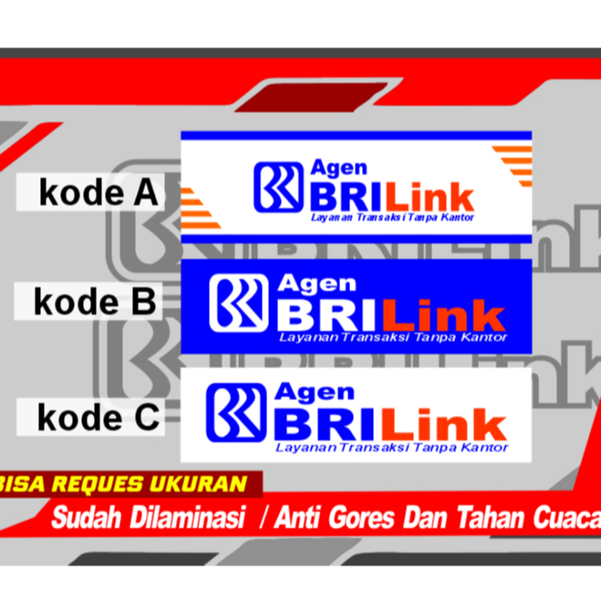 STIKER NEON BOX BRILINK | STIKER BRILINK | STICKER MEJA KASIR BRILINK