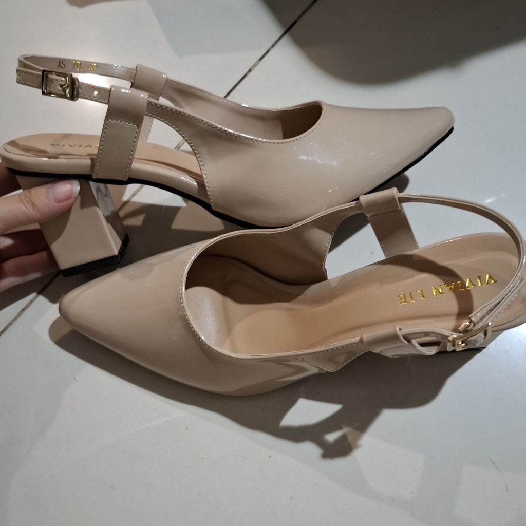 Sepatu Wanita Heels Wanita Nude Vivian Lie