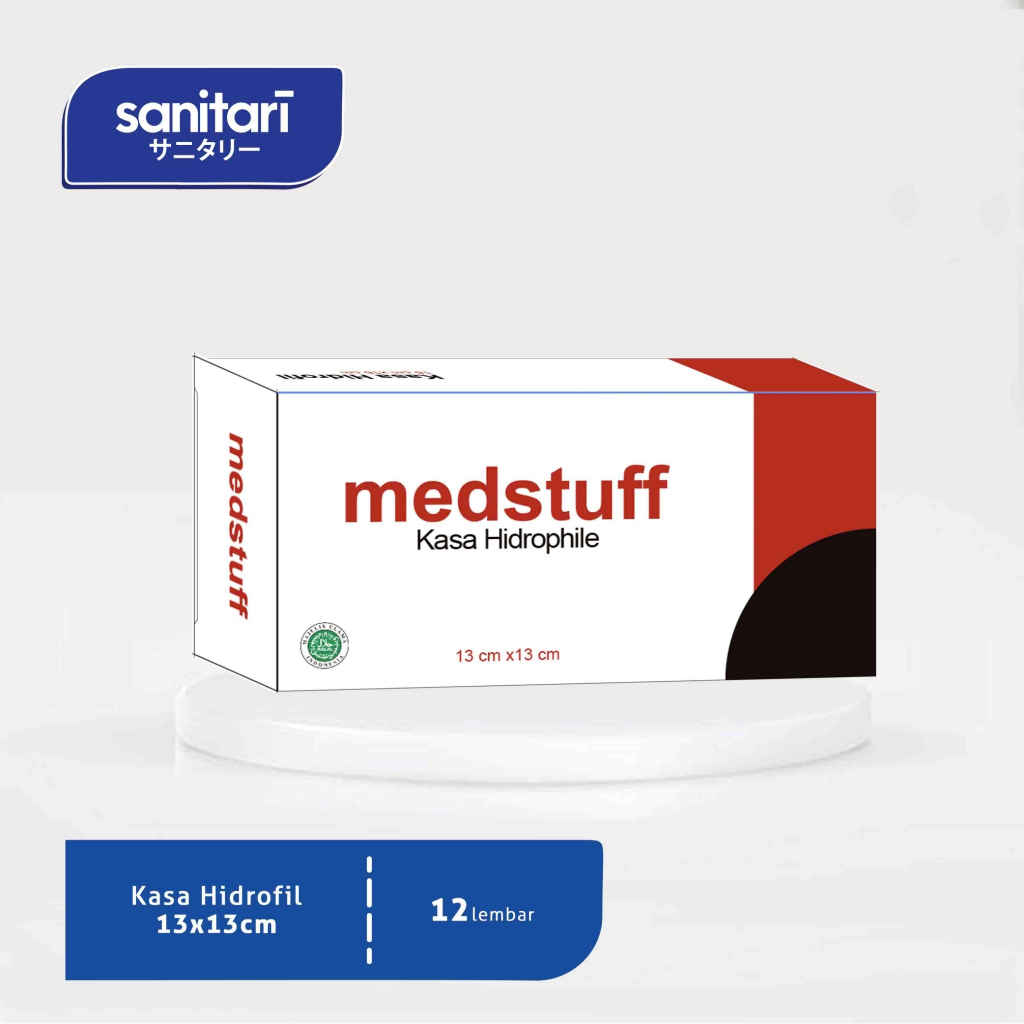 Kasa Kotak Medstuff isi 12lembar Kasa Hidrofil Medstuff Kasa Kotak Medstuff Kasa Lipat
