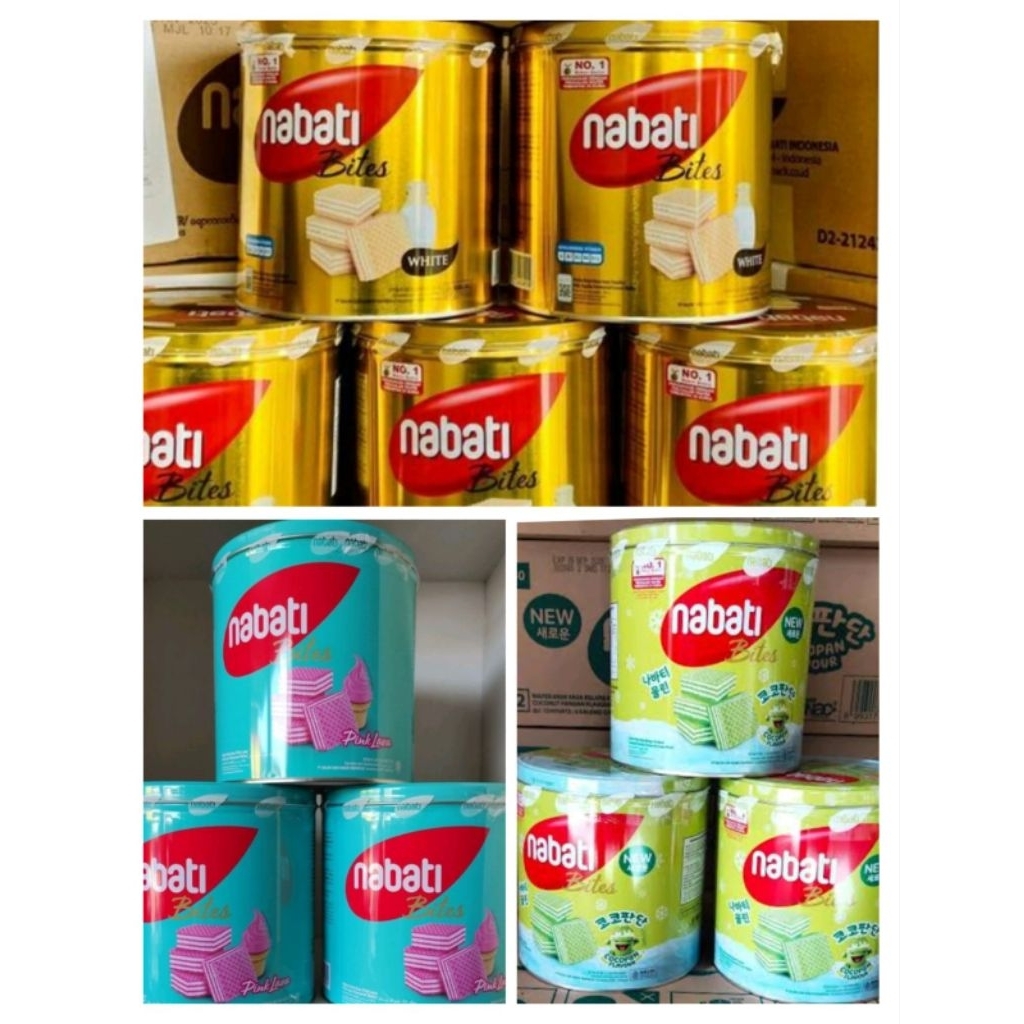 Nabati kaleng pink/white/coco