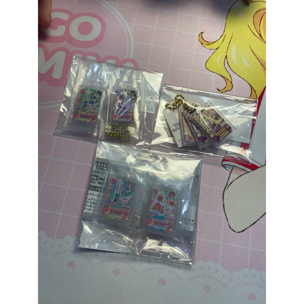 Aikatsu gacha Mini Kartu Mizuki aoi ran yurika kaede