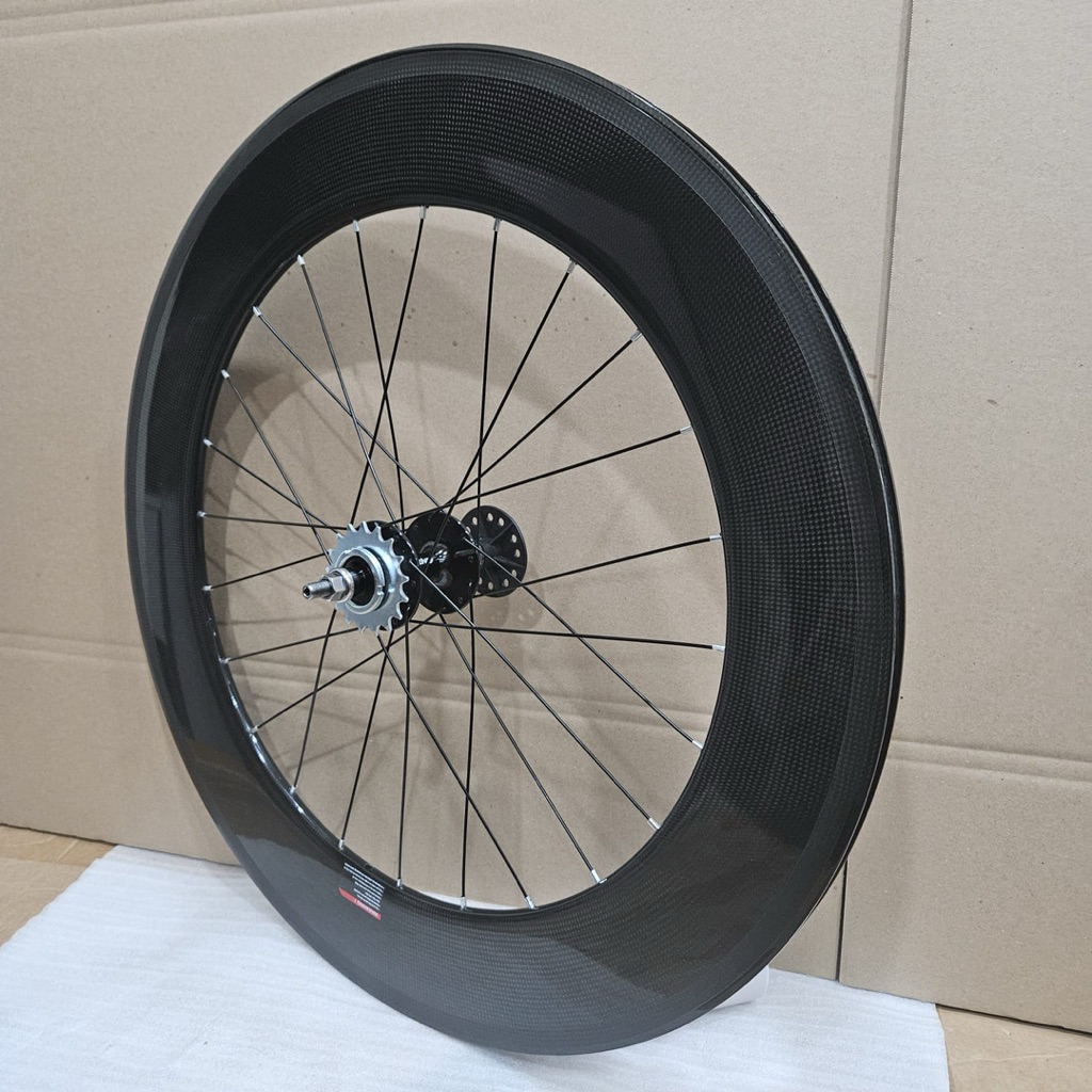 Wheelset Belakang Hub LEGEND Road Bike Fixie Rimbrake Carbon Glossy 3K 700c 88mm