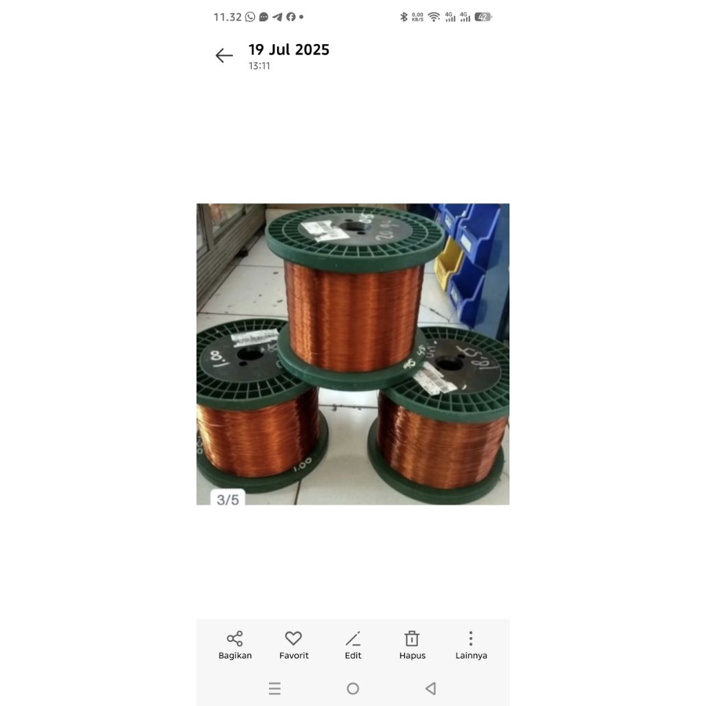 Kawat tembaga email 0,80mm Merk Hellenic Jerman