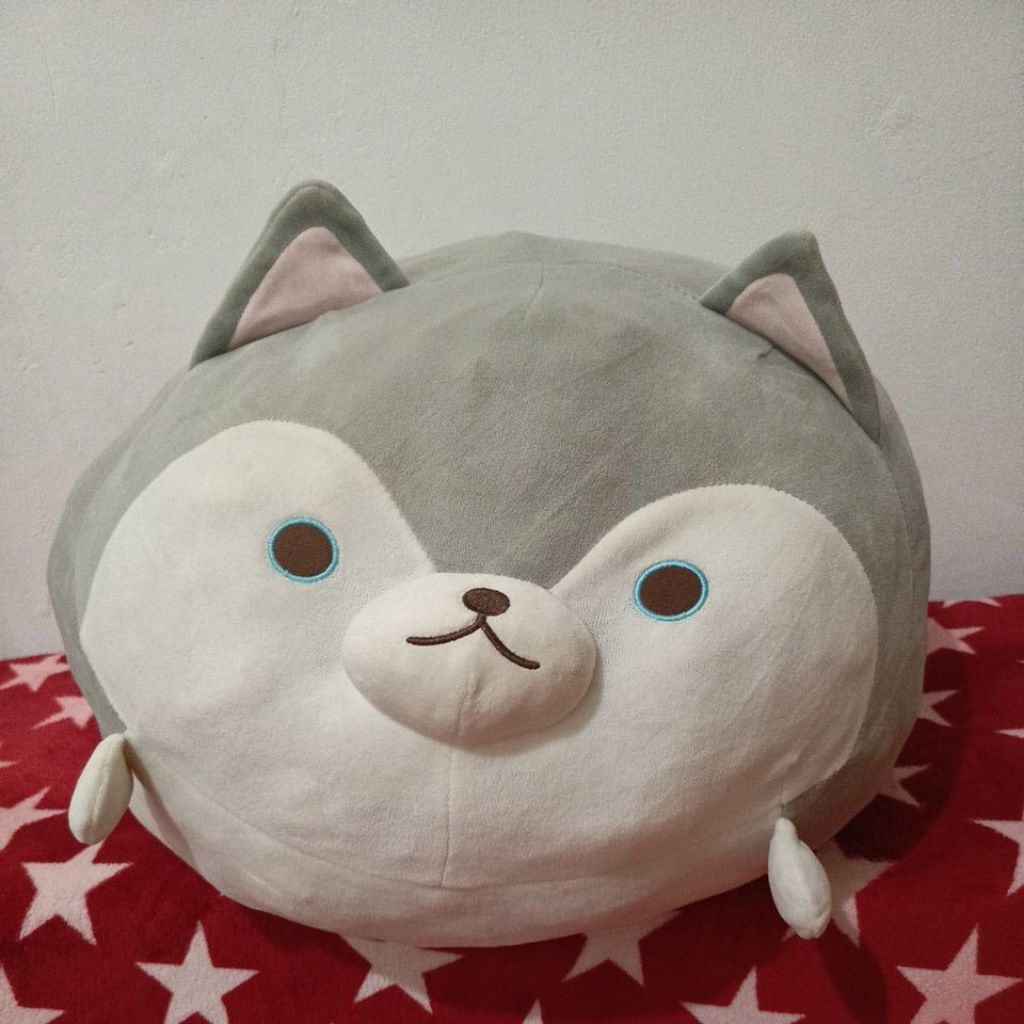 Boneka Bantal Shiba Jumbo Bentuk Bulat Bahan Miniso Lembut