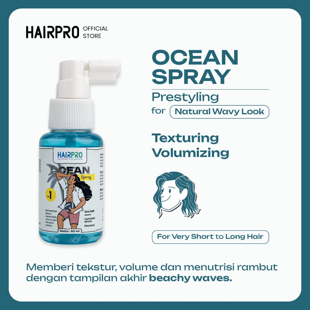 Hairnerds Professional - OCEAN SPRAY / Sea Salt / 60 ml