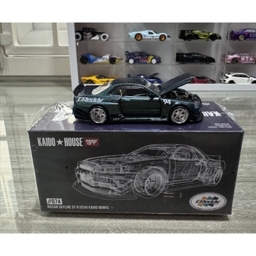 MINI GT Kaido House Greddy R34 Hijau LOOSE/UNSEALED