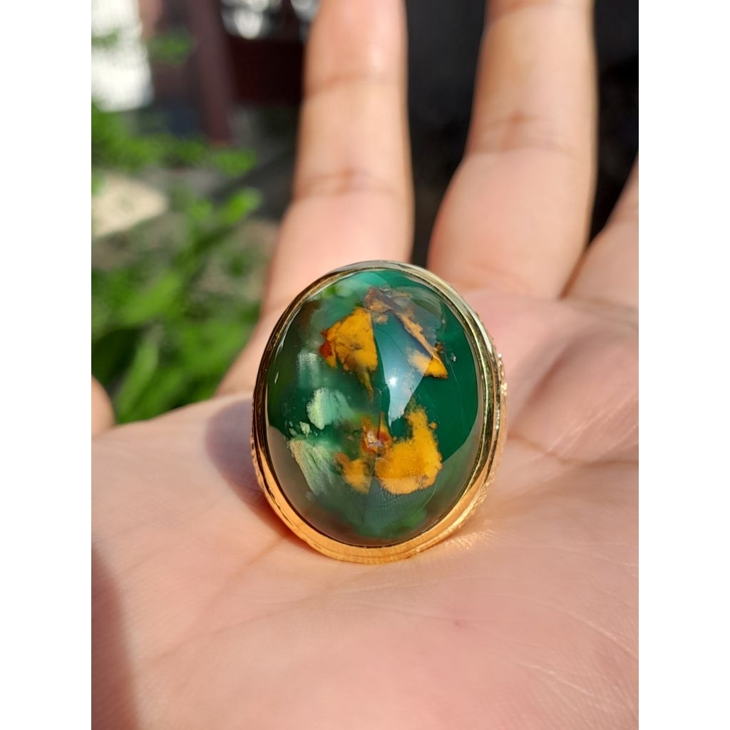 BATU CINCIN PANCAWARNA GARUT MARSIH HIJAU KRISTAL