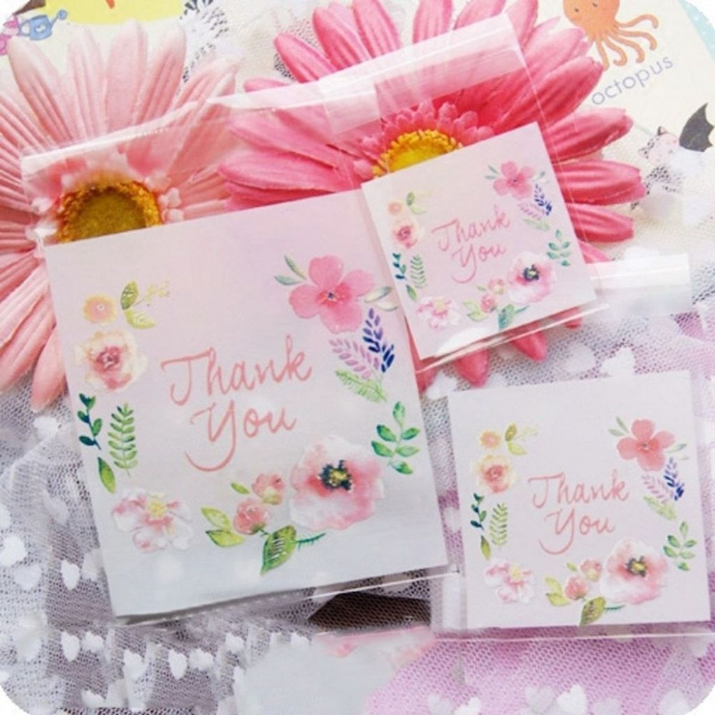 100pcs Plastik Nastar Motif Thank You OPP